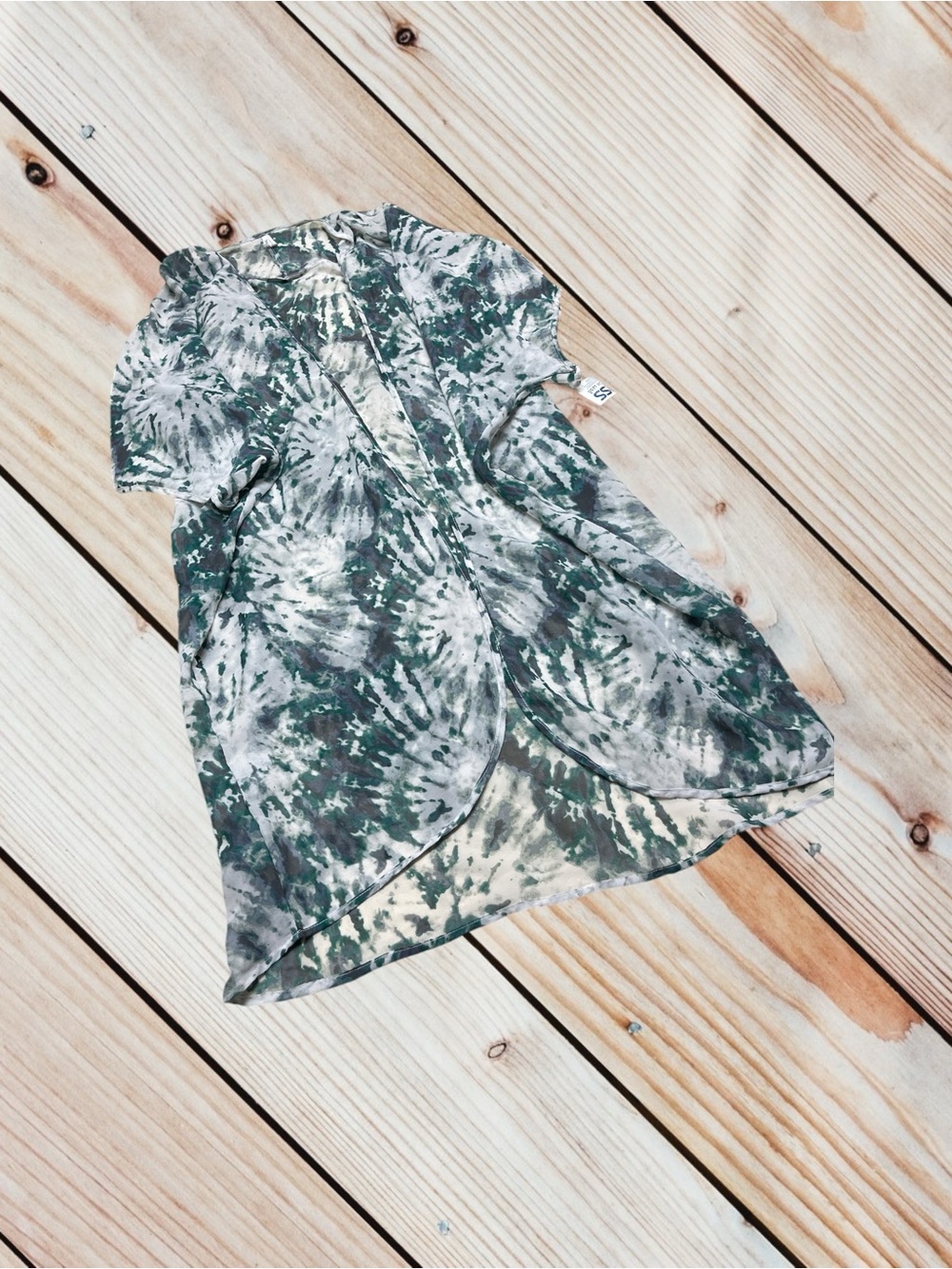 NWT Live 4 Truth 2X sheer tie-dye open kimono